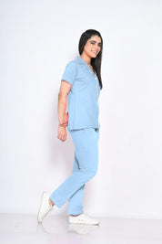Sky Blue Solid Pyjama Set - NapStory